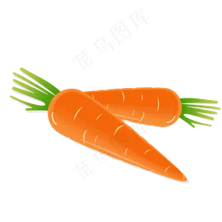 矢量卡通食材胡萝卜
