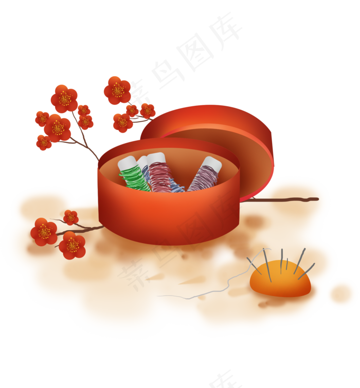 母亲节复古针线盒