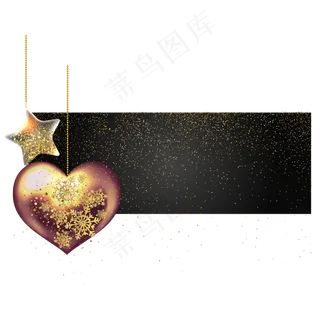 圣诞节爱心边框,免抠元素