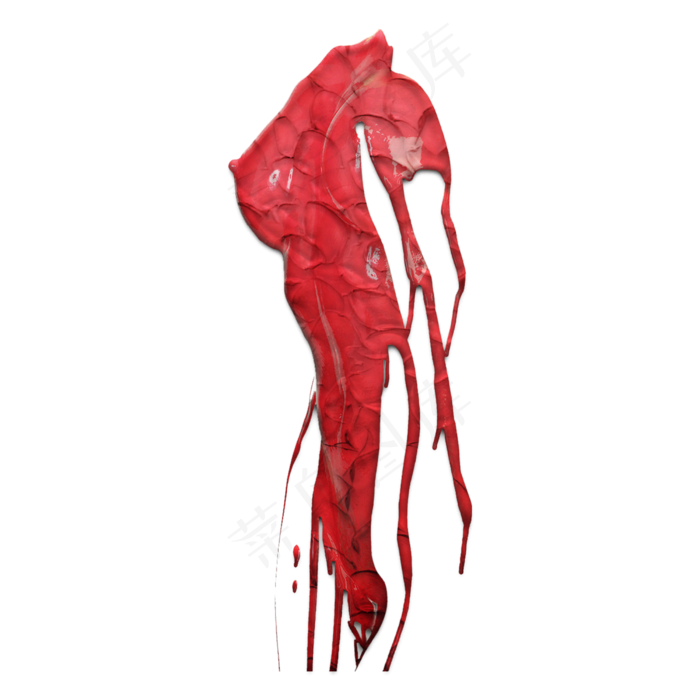 女人体红色油画装饰油漆,免抠元素(2500*2500px 300 dpi )psd模版下载