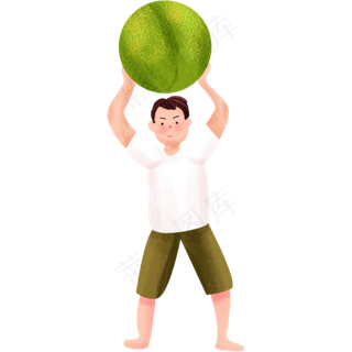 举着西瓜的男人