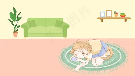 可爱猫咪睡觉春困