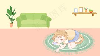 可爱猫咪睡觉春困