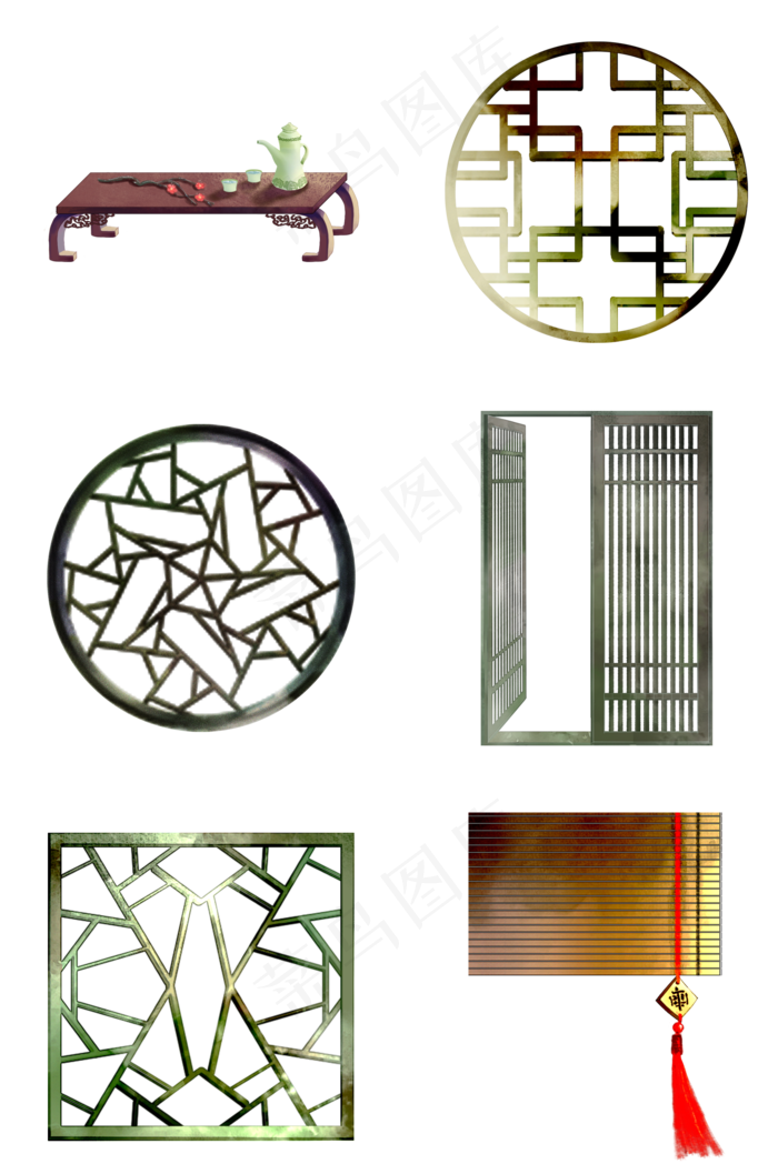 中国风古风插画装饰图案合集