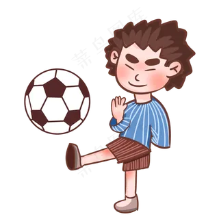 六一儿童节踢足球的男孩