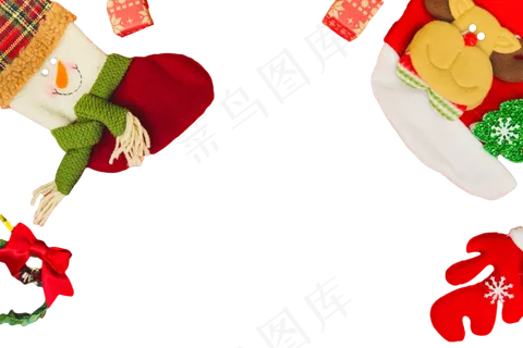 圣诞帽子圣诞袜子,免抠元素