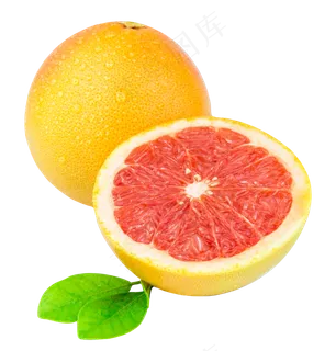 清新热带夏季西柚水果,免抠元素