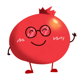 卡通水果石榴系列表情