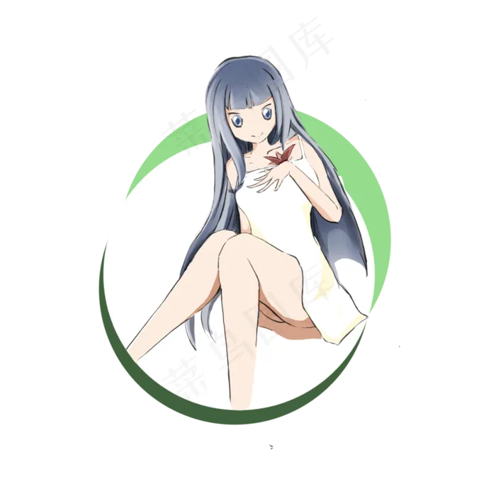 处暑可爱卡通手绘风女图标素材(2000X2000(DPI:300))psd模版下载