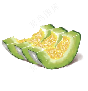 水彩小清新水果甜瓜