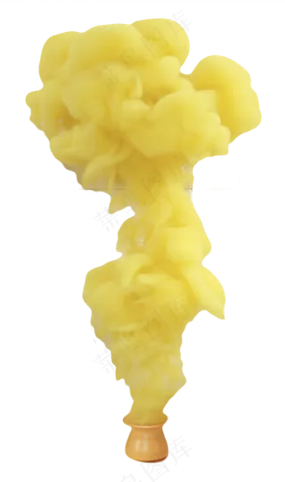 黄色烟雾,免抠元素