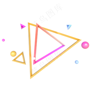 618电商漂浮几何不规则图形