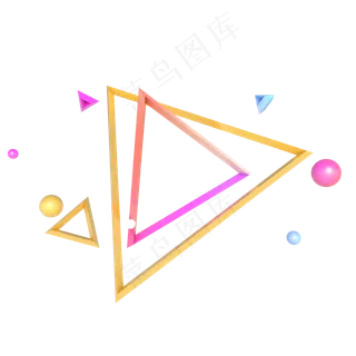 618电商漂浮几何不规则图形