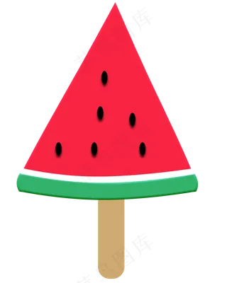 手绘夏季西瓜块免抠图