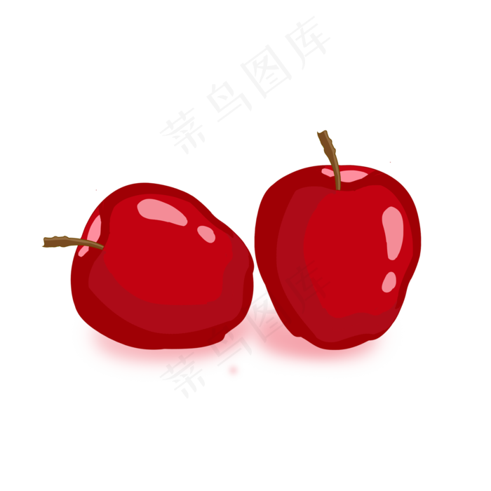 花牛苹果中国风手绘水果