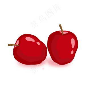 花牛苹果中国风手绘水果