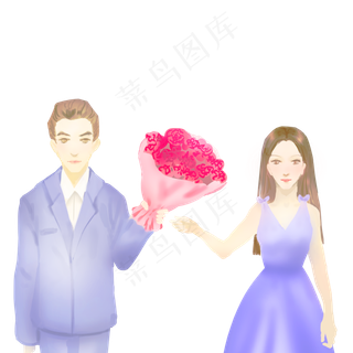 情人节情侣玫瑰告白