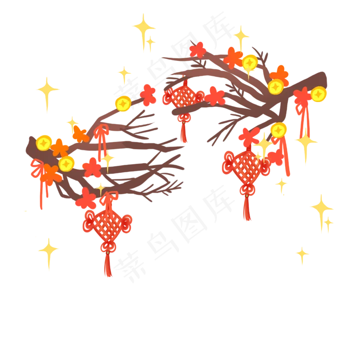 2020新年摇钱树,免抠元素(2480X2480(DPI:299))psd模版下载