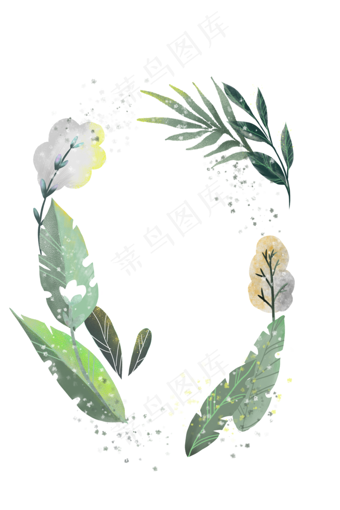 装饰边框植物树夏