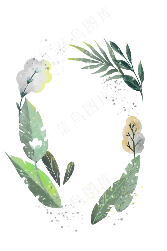 装饰边框植物树夏(2000X3000(DPI:300))psd模版下载