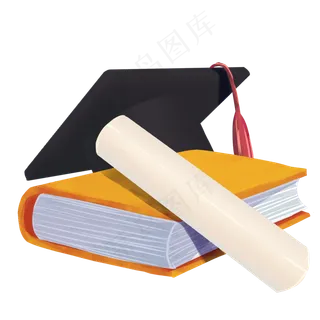 录取书学士帽