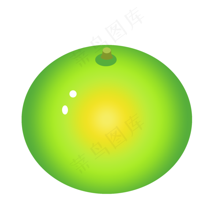 桔子卡通装饰绿色装饰