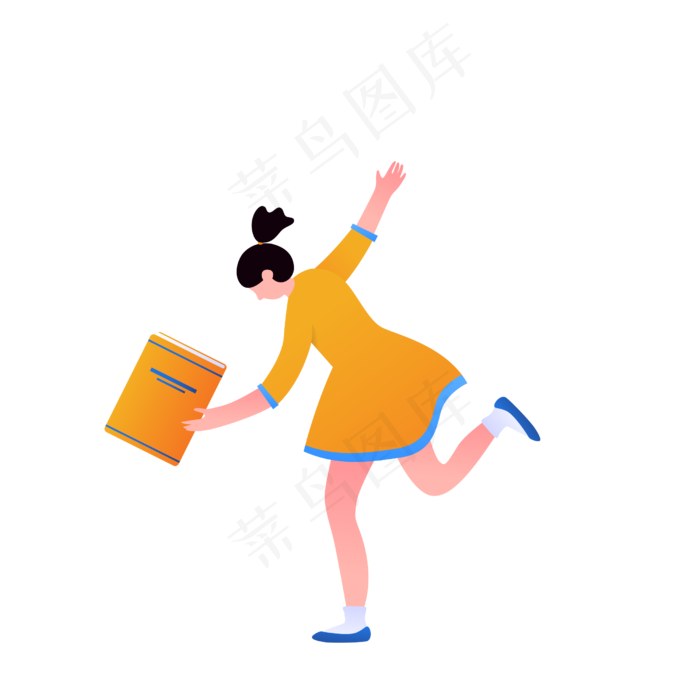 高考结束开心人物图案(2500*2500px 300 dpi )ai矢量模版下载