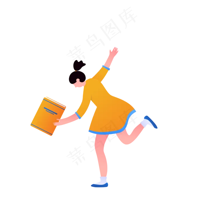 高考结束开心人物图案(2500*2500px 300 dpi )ai矢量模版下载