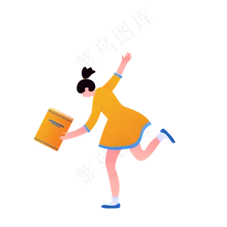 高考结束开心人物图案