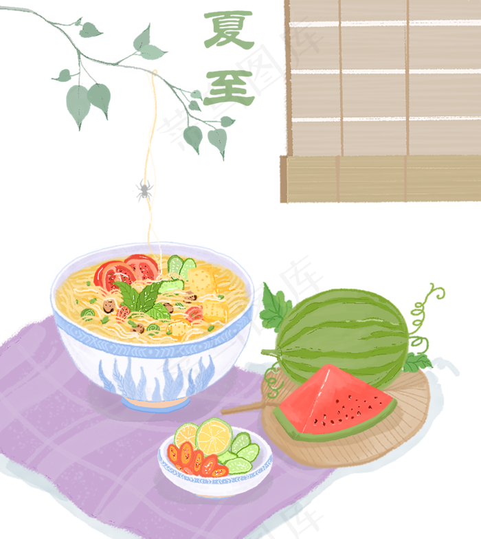 夏至二十四节气美食(2500X2800(DPI:300))psd模版下载