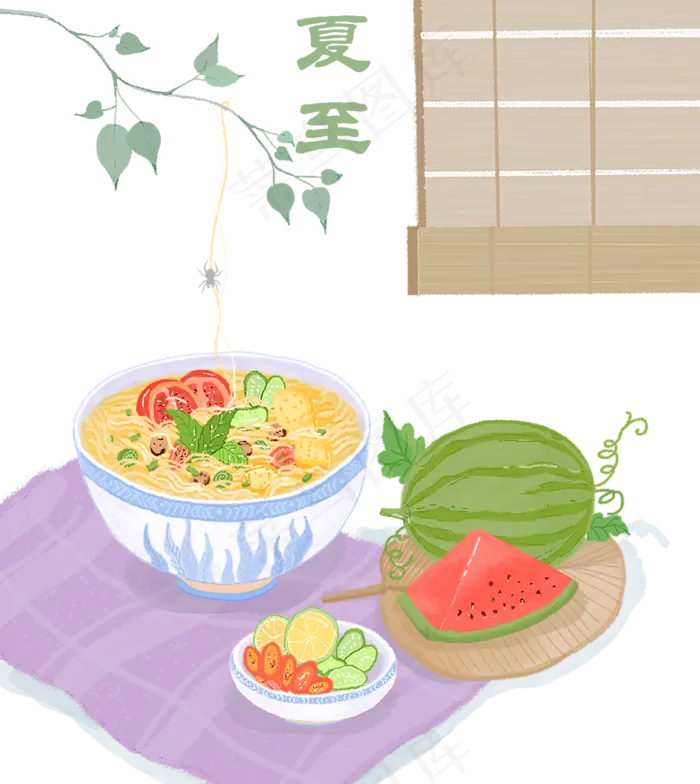 夏至二十四节气美食(2500X2800(DPI:300))psd模版下载