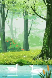 青青河边草小清新森林治愈系风景 青青河边草小清新森林治愈系风景