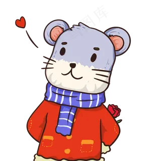 2020鼠年情侣头像,免抠元素