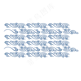 中国风手绘祥云底纹下载,免抠元素