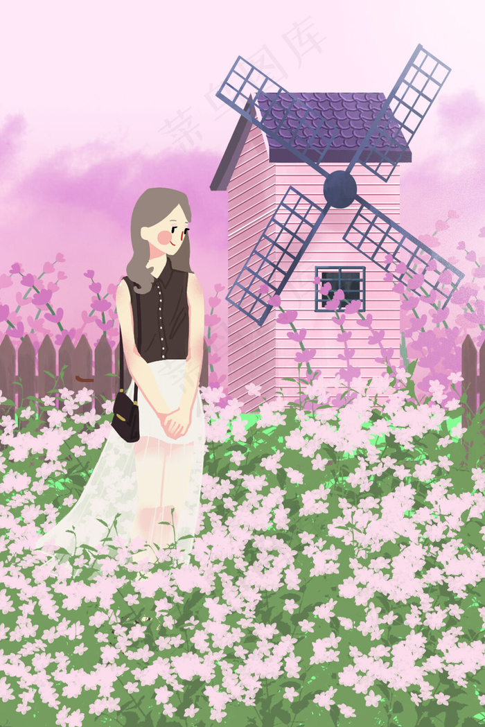 夏天唯美薰衣草旅行(3545X5315(DPI:300))psd模版下载