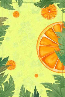 绿色清新质感水果背景