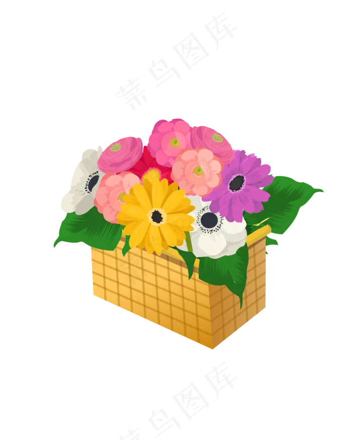 矢量手绘卡通花束(4167*5208px 300 dpi )ai矢量模版下载