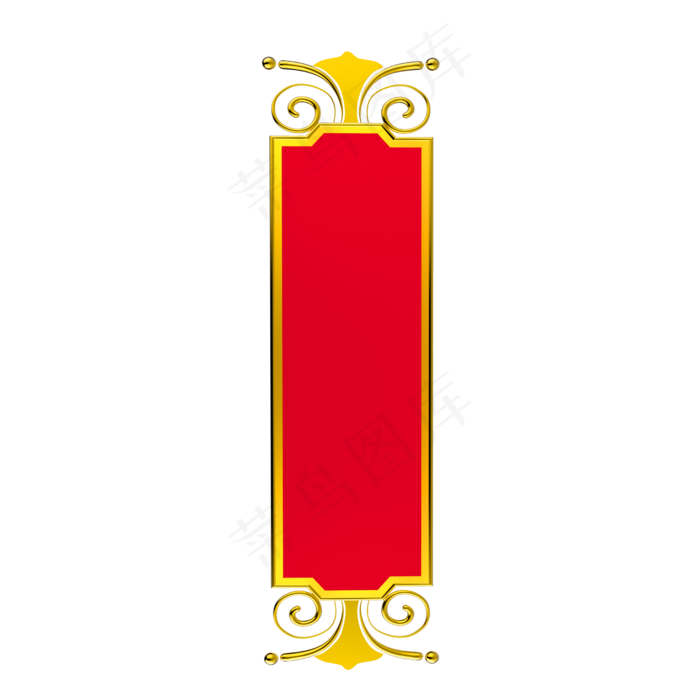 红色标题框,免抠元素