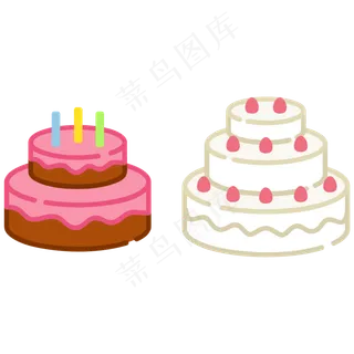 卡通矢量生日蛋糕