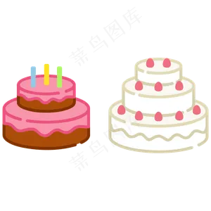 卡通矢量生日蛋糕