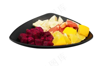 三角盘水果拼盘