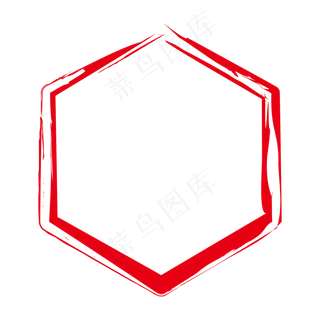 红色水墨水彩笔刷边框