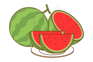 夏天西瓜免抠图