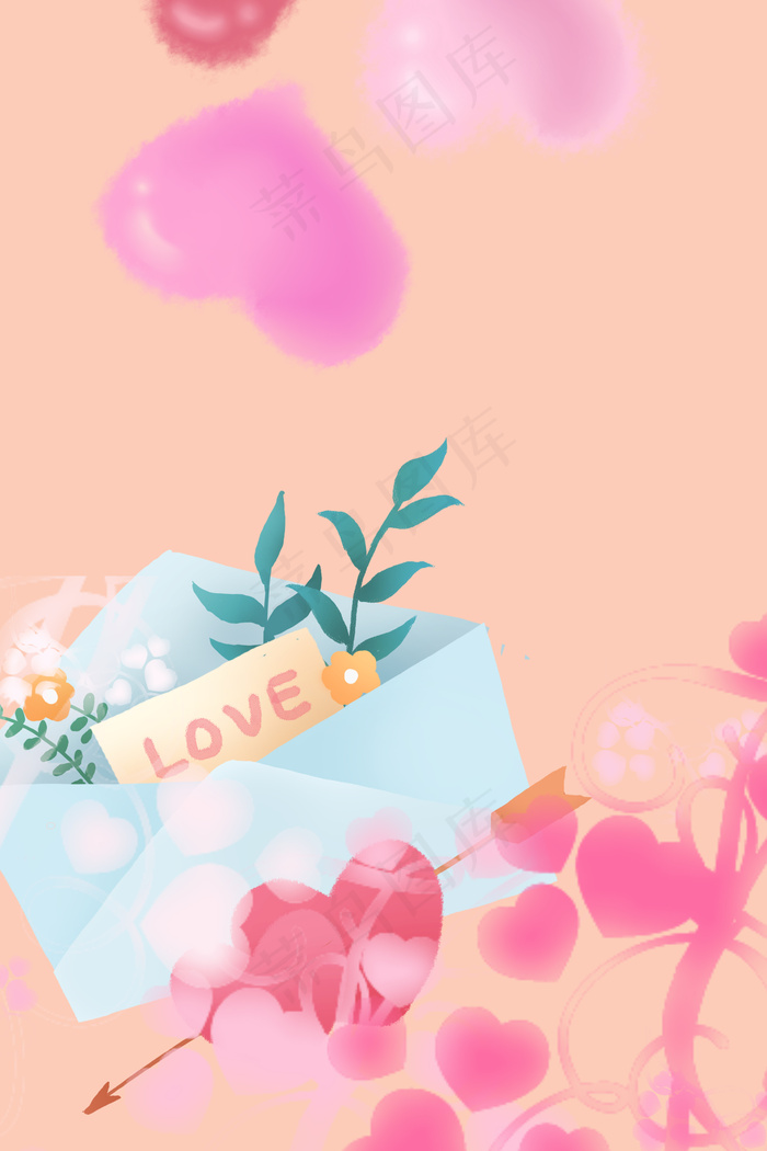 简单背景信封背景