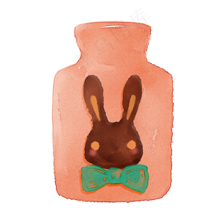 暖冬可爱水彩暖水袋免费下载