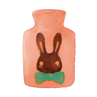 暖冬可爱水彩暖水袋免费下载