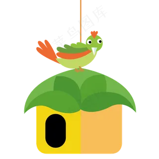 站在笼子上的小鸟