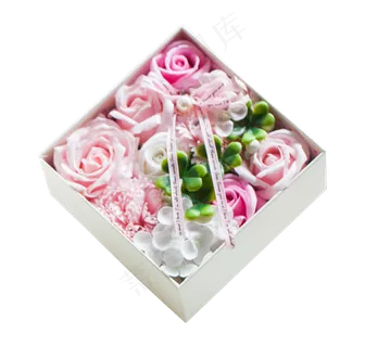 情人节粉色鲜花礼物礼物盒