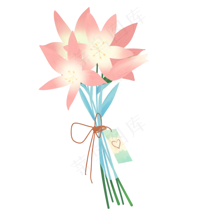 百合手捧花(2500X2500)