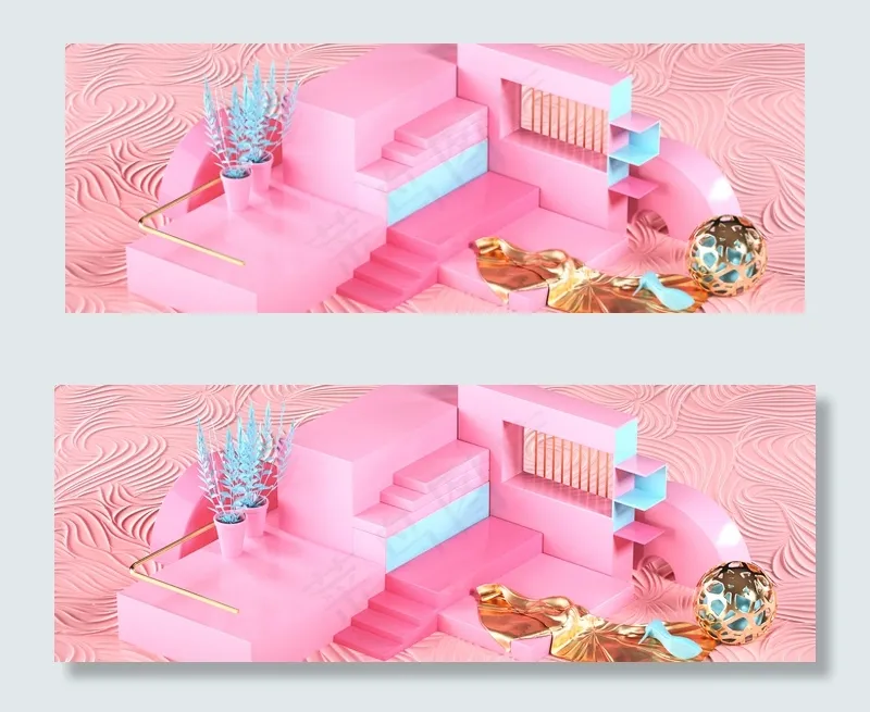 唯美电商通用小场景(1920*700px 	       )psd模版下载